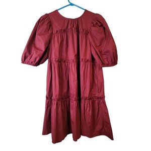 Jacquie The Label Small Dress Short Sleeve Ruffle Tiered Babydoll Mini NWT